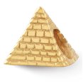 thumbnail image 1 of 925 Sterling Silver Gold Plated Charm For Bracelet Pyramid Bead Gold-plated Travel, 1 of 8