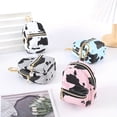 thumbnail image 2 of HLONK Mini Cute Cow Print Coin Purse  Kawaii Portable Key Chain  Lovely Backpack Shaped Storage Pouch, 2 of 6