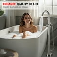 thumbnail image 3 of sumerain Freestanding Tub Faucet High Flow with Hand Shower,Modern Floor Mount Tub Filler Faucet Brushed Nickel, 3 of 16