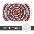 thumbnail image 2 of Pofeuu Round Design Print Flannel Doormats Rug16"x24"Rug Washable Doormats Indoor Outdoor Rugs for Layered Front Door Mats, Porch, Kitchen, Entryway, 2 of 7