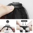 thumbnail image 4 of SURJDE Fringe Clip In Hair Side Clip In Bangs 2Pcs Clip In Fringe for Women 9.8 Inch Long Natural Looking Fake Bangs Fringe Hair Extensions Natural Hair Pieces for Women Clip In Black, 4 of 6