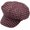 Red, variant on Houndstooth Newsboy Cap - Wool 8 Panel Cabbie Baker Boy Hat Plaid Check Beret LDG1565