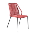 thumbnail image 3 of Armen Living Fineline and Clip 9PC Fabric Outdoor Dining Set in Brown/Brick Red, 3 of 9