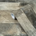 thumbnail image 3 of (2 pack) Abyssaly Wood Plank Wallpaper Peel and Stick 15.7" x 118" Rustic Wall Paper Removable Self Adhesive Brown Shiplap Vinyl Film Decorative, 3 of 7
