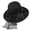 1-Black, variant on Beach Sun Hats for Women Wide Brim Straw Hat Outdoor Breathable Bow for The Seaside Foldable Roll up Cap