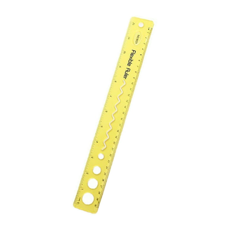 Wiueurtly Flexible Rulers 12 inch Student Transparent Rulers for School Rulers for Student Shatterproof Rulers Office Ruler Straight Soft Ruler, Dual