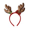 thumbnail image 1 of Bearachild Diademas navideñas para fiesta, regalo para niños, accesorios para el cabello para Festival, adornos de cuernos brillantes, diadema de alce, Kits de decoración para fiestas Café Bearachild HA069516-03, 1 of 6