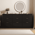 thumbnail image 6 of GVN Dresser,Chest of Drawers,Black 9 Drawer Dresser, 63" Large Deep Chest of Drawers for Bedroom, Living Room, Hallway, 6 of 13