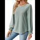thumbnail image 1 of Camisas de Larga Abullonada para Mujer, Blusas Casuales, Blusas Elegantes, Túnicas, Moda de Otoño 2025, Conjuntos Holgados de Moda Verde Oscuro XXL, 1 of 10
