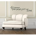 thumbnail image 2 of ALL BECAUSE TWO PEOPLE FELL IN LOVE ~ WALL DECAL, New size 9" X 34", 2 of 4