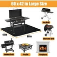 thumbnail image 6 of 60*42in grill mats for outdoor grill，Large Under Grill Mat for Outdoor Charcoal, Flat Top, Smokers, Gas Grills, Fireproof Grill Pads, Indoor Fireplace Mat Prevents Ember Damage Wood Floor, 6 of 7