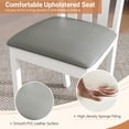 thumbnail image 6 of Giantex Mid Century Upholstered Dining Chairs, Rubber Wood Frame Kitchen Chairs,  Side Chairs for Kitchen, White, 6 of 9