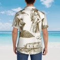 thumbnail image 6 of Daiia Olive Picking Hawaiian Shirt for Men Gentle Cotton Regular Short Sleeve Casual-X-Large, 6 of 9
