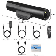 Kivdit Sound Bar for TV,50W Bluetooth 5.3 Soundbar with Built-in Subwoofer,2.0ch Home Theater Speakers with LED Lights,3D Surround Sound System TV Speakers,HDMI-ARC/Optical/AUX/USB Connect