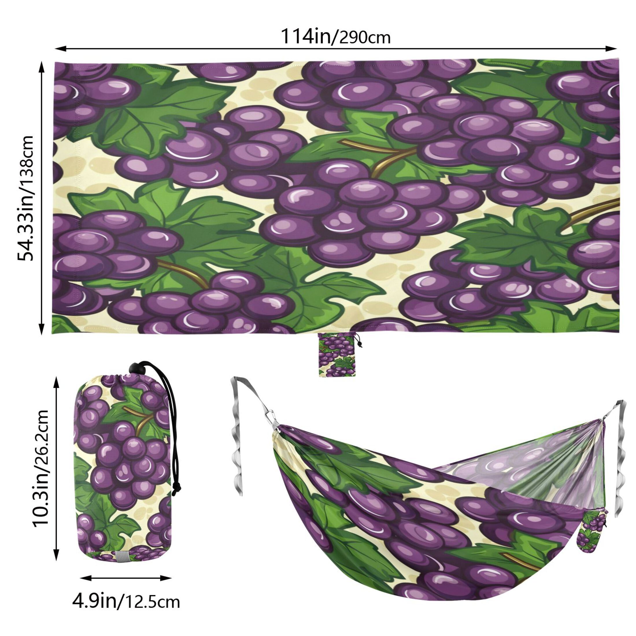 Hammock Camping Hammock Nylon Portable Hammock Travel Camping Hammock Dark Purple Grape