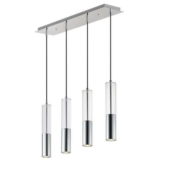 ET2 Lighting - Torch - 28 Inch 28W 4 LED Linear Pendant-Polished Chrome Finish