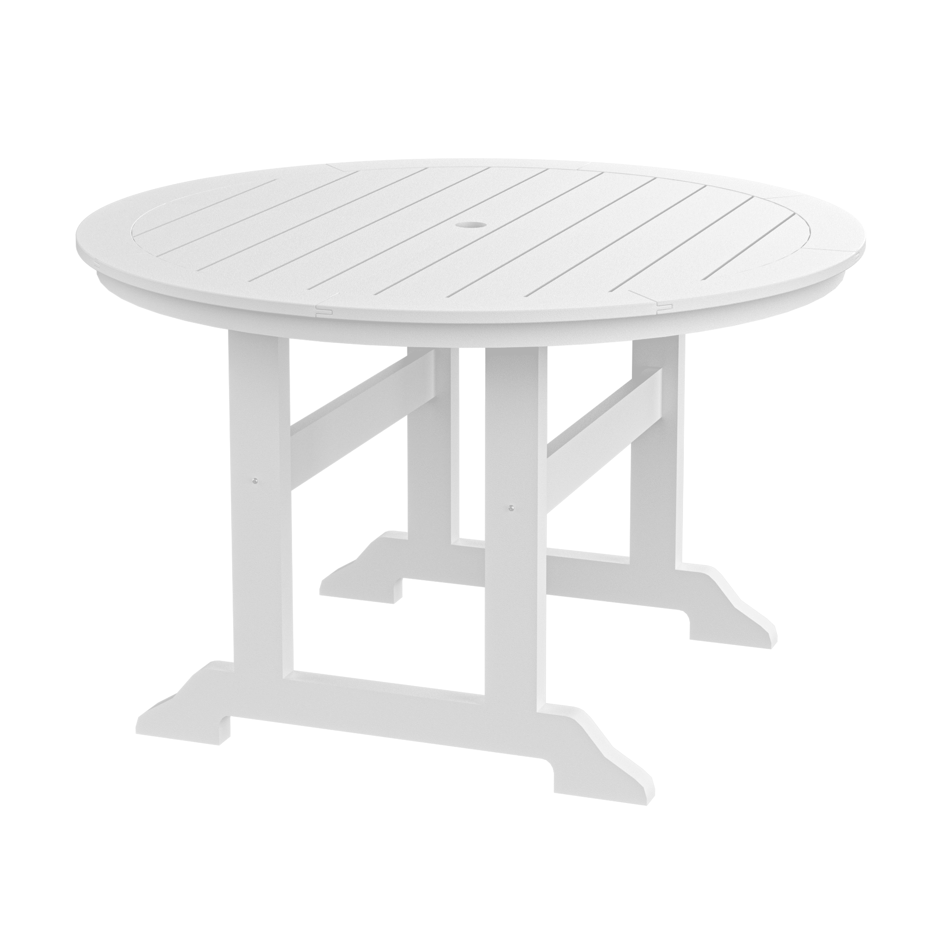 Patio Round Dining Table, Weather Resistant Farmhouse Wooden Dining