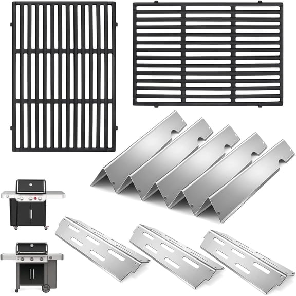 Genesis II Grill Parts Genesis 2 Flavorizer Bar Heat Plates Cooking Grates Replacement Parts for Weber Genesis II 300 Series Genesis II E-310 E-315 E-330 E-335 S-310 S-335 Gas Grill