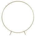 thumbnail image 1 of Soporte de fondo redondo de hierro con forma de círculo para bodas, arco de boda para San Valentín, bodas, cumpleaños, decoración navideña, 2 m, dorado, 1 of 14