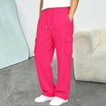 thumbnail image 7 of XINXIAOO Unisex Boys Girls Cargo Sweatpants Classic Fit Elastic Waist Wide Leg Pants with Pockets Girls Athletic Pants Pink Sweatpants for Boys Pants Size 15-16 Years, 7 of 7