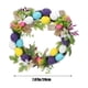 thumbnail image 3 of Corona de conejito de Pascua | Guirnalda de mimbre redonda de 8 pulgadas, plástico verde | Decoración de puerta festiva de primavera para el hogar y la tienda | Decoración colgante duradera para, 3 of 6