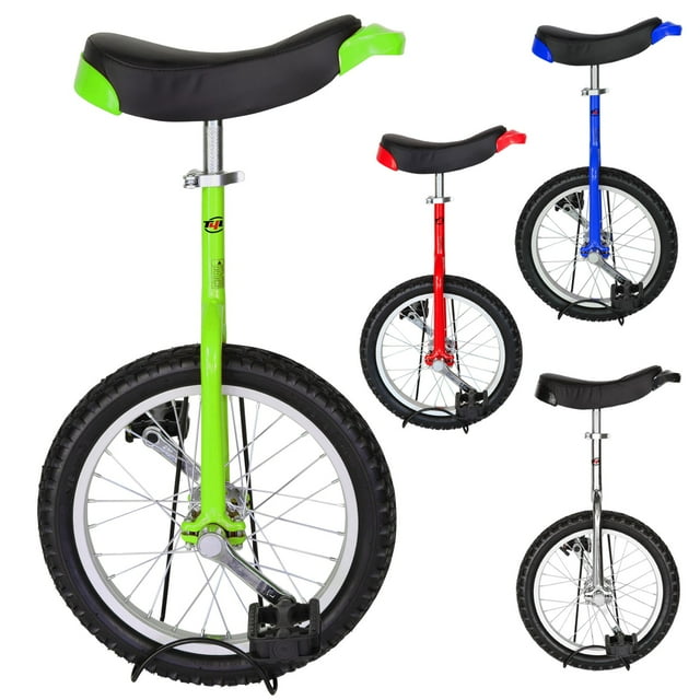 T4B FREESTYLE UNICYCLE 16-Inch Wheel - Mountain Butyl Tire, Advanced Grip - Green