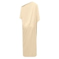 thumbnail image 6 of Wdgfv Elegant Satin Maxi Dress for Women Long Sleeve Loose Fit Flowy Evening Gown Casual Party Wear Spring Fall Round Neck Solid Color, 6 of 6