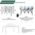 thumbnail image 5 of Hommow 10' x 15' Pop Up Canopy Tent Outdoor Tents for Parties with Roller Bag and 4 Sand Bags, 5 of 7