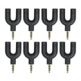 thumbnail image 1 of 3.5Mm Headphone Ysplitter Adapter Plated Microphone Audio Stereo Converter 8Pcs Mingyqi, 1 of 5