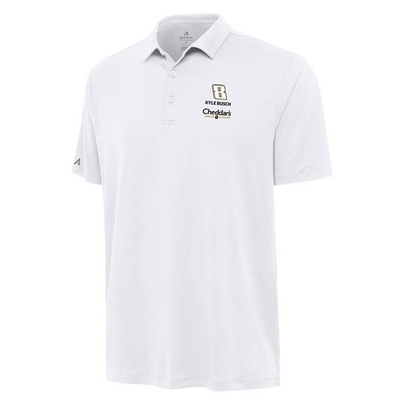 Men's Antigua White Kyle Busch Reprocess Polo