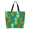 thumbnail image 1 of Balery Pineapples1 Bolsa Tote Estilo Estético con Cremalleras, Bolsa de Hombro, Bolsa de Compras Grande y Plegable, 1 of 8