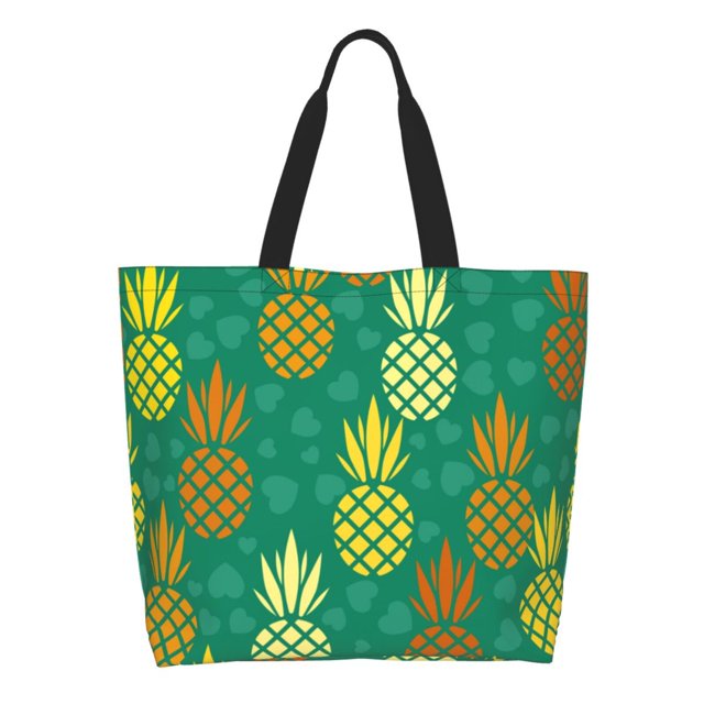 Balery Pineapples1 Bolsa Tote Estilo Estético con Cremalleras, Bolsa de Hombro, Bolsa de Compras Grande y Plegable