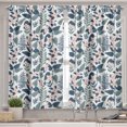 thumbnail image 2 of Ambesonne Plumeria Valance & Curtain, Soft Style Flowers Branch, 55"x30", Pale Teal Slate Blue, 2 of 7