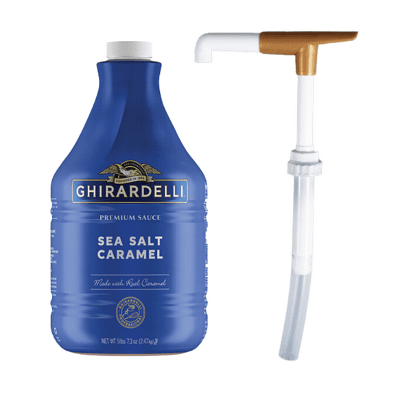 Ghirardelli Sea Salt Caramel Flavoring Sauce 64 fl. oz. Bonus Squeeze Pump
