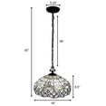 thumbnail image 4 of Amora Lighting  AM295HL16 Tiffany Style White Hanging Lamp White Bronze, 4 of 5