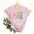thumbnail image 2 of VBTAPA 2025 Summer Tops for Women Happy Easter T Shirt Cute Bunny Eggs Graphic Tees Casual Holiday Short Sleeve Tees Top Prime Sales of The Day Pink XXL, 2 of 6