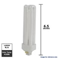 thumbnail image 2 of Satco S6756 - 42 watt; pin-based Compact Fluorescent; 4100K; 82 CRI; GX24q-4 (4-Pin) base, 2 of 5
