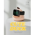 thumbnail image 3 of Charger Stand Compatible with Apple Watch Series 49/46/45/44/42/41/40/38mm iWatch Ultra2/Ultra/10/9/8/SE2/7/6/SE/5/4/3/2/1,Cute Duck Silicone Dock Station Compatible with Night Stand Mode,Pink, 3 of 14
