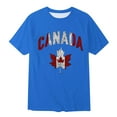 thumbnail image 4 of Men T Shirts Male Spring and Summer National Day Celebration Casual Distressed Partial Print Round Neck Short Sleeve Top, 4 of 4