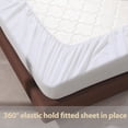 thumbnail image 4 of Shunjie.Home 400 Thread Count White Solid Print Egyptian Cotton Fitted Bed Sheet, Queen Size, 4 of 7