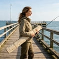 thumbnail image 4 of Fishing Rod Carry Bag Canvas Fishing Rod Storage | Outdoor Fishing Gear Bag with Adjustable Shoulder Strap | Long Cylindrical Rod Case for Transporting Fishing Equipment | Fishing Rod Holder, 4 of 6