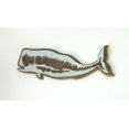 thumbnail image 3 of Zeckos Placa de pared de cachalote de madera envejecida hacia la izquierda de 21 pulgadas de largo con detalles de metal Arte decorativo del océano Zeckos DW69062, 3 of 4