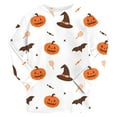 thumbnail image 5 of newwalpole Toddler Kids Boys Girls Halloween Pajamas - Long Sleeve Shirts Pants 2 Piece Pajama Sets, Pumpkin Skeleton Prints Sleepwear Clothes White for Size 3-4 Years, 5 of 7