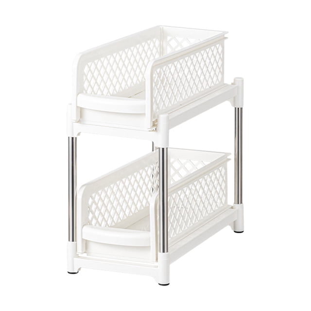 Under Sink Organizers and Storage,Multi Purpose Sink for Storage and Storage 2-Layer Sliding Out of the Storage Rack Drawer under the Counter Or Storage in the Kitchen Laundry and Bathroom