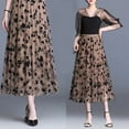 thumbnail image 3 of Korean Women Tulle Skirt Fashion Summer Hook Floral Loose Midi Skirt Elegant Female Casual All Match Mesh Skirts New, 3 of 6