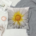 thumbnail image 2 of COMIO  Daisy Throw Pillow Covers White Petal Floral Plant Nature Bloom Botany Decorative Square Pillow Case Pillowcase Home Decor for for Sofa Bedroom Livingroom, 2 of 5