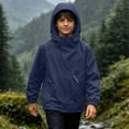 thumbnail image 4 of MexChoioe Kids Hooded Windbreaker Full Zip Long Sleeve Outerwear with Pockets Fall Winter Lightweight Hiking Anorak Jacket for Boys, 4 of 7