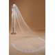 thumbnail image 2 of Babyonline Velo de novia de longitud catedral con borde de encaje blanco marfil + peine Blanco Talla única, 2 of 4