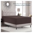 thumbnail image 3 of Luxury 4-Piece Sheet Set, Ultra Soft 1800 Premium Hotel Quality Microfiber Sheet Set, Fits Mattresses Up to 18 to 24 Inches Extra Deep Pocket - Breathable and Secure Fit, Twin XL, Brown, 3 of 9