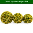 thumbnail image 6 of Towallmark 2 PCS 17.7'' Artificial Topiary Balls UV Protected, Flower Topiary Balls Decorative Balls for Indoor Outdoor Decor, Wedding Decoration, Yellow, 6 of 7